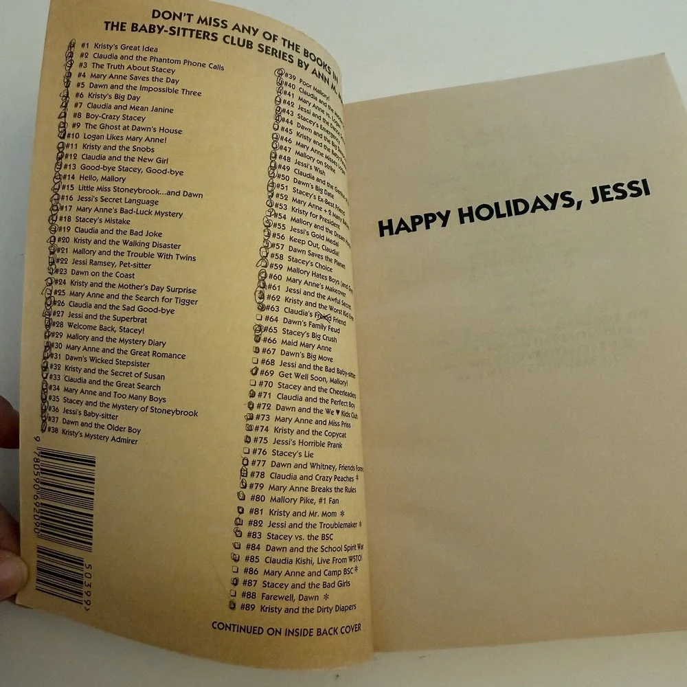 1996 The Baby-Sitters Club Happy Holidays‎ Jessi Book #103 by Ann Martin 1st Ed